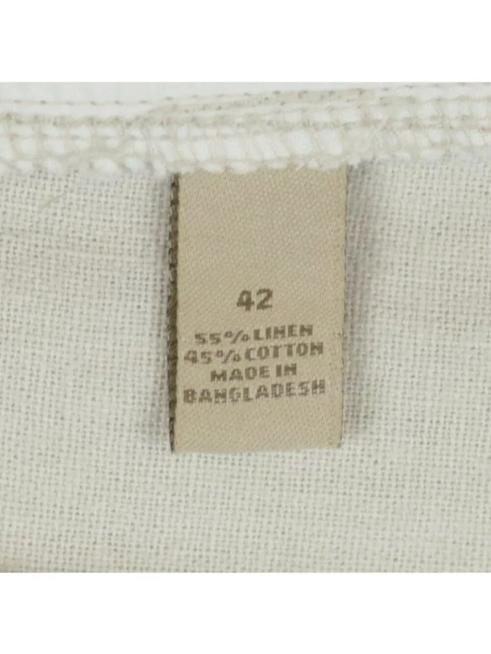 Paradise Collection Men's Size 42 Cream Linen Blend Breathable Cargo Shorts